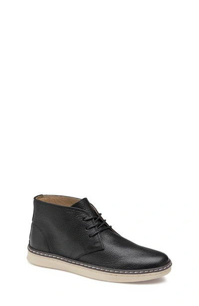 Johnston & Murphy Kids' Mcguffey Chukka Boot In Black Full Grain