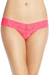 Hanky Panky Signature Lace Low Rise Thong In Himalayan Pink