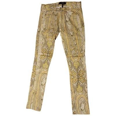 Pre-owned Isabel Marant Slim Pants In Yellow
