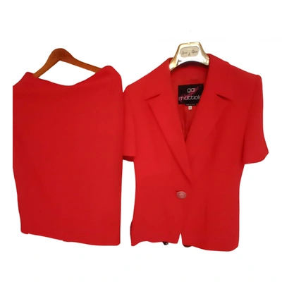 Pre-owned Gai Mattiolo Silk Jacket In Red