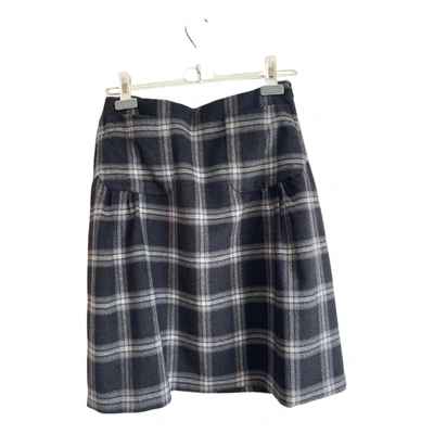 Pre-owned Burberry Wool Mid-length Skirt In Anthracite