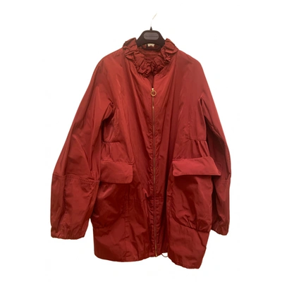 Pre-owned Moncler Coat In Red