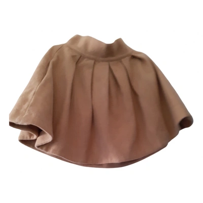 Pre-owned Jc De Castelbajac Wool Mini Skirt In Camel