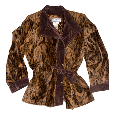 Pre-owned Saint Laurent Faux Fur Jacket In Brown