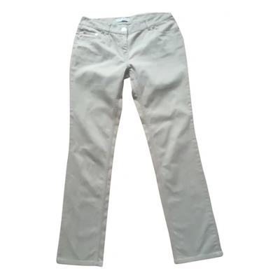Pre-owned Guess Straight Pants In Beige