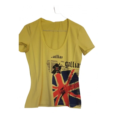 Pre-owned John Galliano T-shirt In Yellow