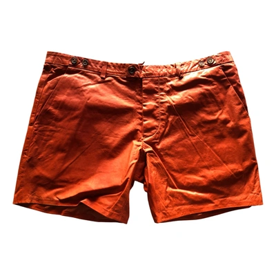 Pre-owned Dsquared2 Leather Trousers In Orange