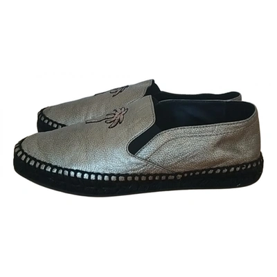 Pre-owned Tomas Maier Leather Espadrilles In Metallic