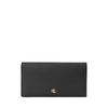 Ralph Lauren Crosshatch Leather Slim Wallet In Black