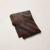 Ralph Lauren Cable Cashmere Throw Blanket In True Chocolate