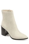 Journee Collection Kathie Vegan Leather Bootie In Off White