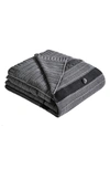 Modern Threads Cable Knit Throw In Gray/ Coal