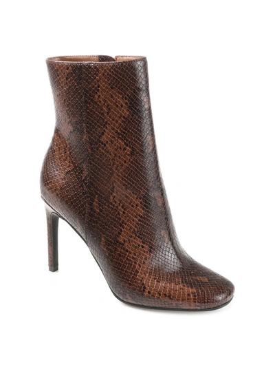 Journee Collection Silvy Stiletto Ankle Bootie In Snake