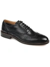 Thomas & Vine Franklin Wide Fit Wingtip Oxfords In Black/black