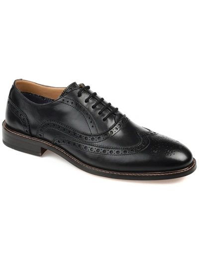 Thomas & Vine Franklin Wide Fit Wingtip Oxfords In Black