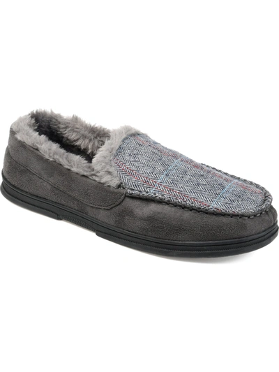 Vance Co. Winston Moccasin Slippers In Gray