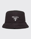 Prada Men's Re-nylon Padded Bucket Hat In F0002 Nero