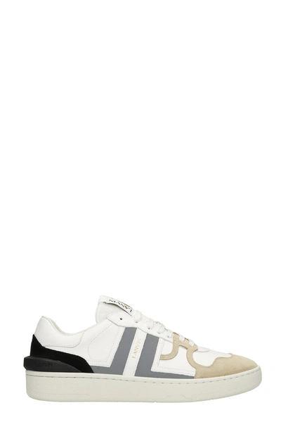 Lanvin Low Clay Low-top Sneakers In White Silver