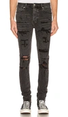 Ksubi Van Winkle Dynamite Trash Denim Skinny Jeans In Black In Black