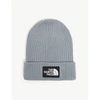 The North Face Mens Tradewinds Grey Logo-embroidered Knitted Beanie In Tradewinds Grey