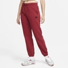 Nike Sportswear Essential Women's Fleece Pants In Pomegranate,black