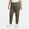 Nike Sportswear Essential Women's Fleece Pants In Medium Olive,white