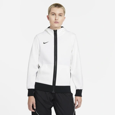 Nike Women's Dri-fit Showtime Full-zip Basketball Hoodie In White
