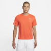 Nike Dri-fit Miler Men's Running Top In Orange