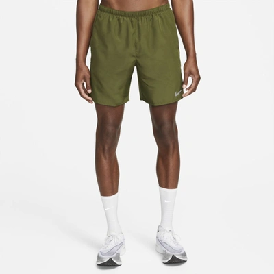 Nike Challenger Men's Brief-lined Running Shorts In Rough Green