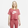 Nike Sportswear Essential Women's Cropped T-shirt In Gypsy Rose,white