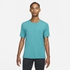 Nike Yoga Dri-fit Men's Short-sleeve Top In Geode Teal,roma Green,black