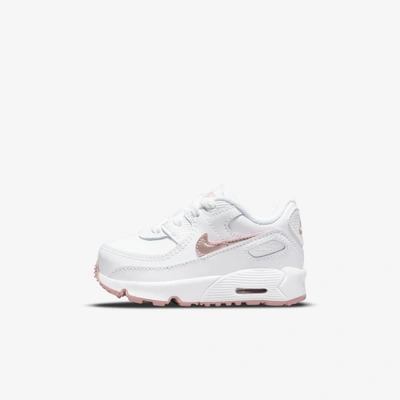 Nike Air Max 90 Ltr Baby/toddler Shoes In White,pink Glaze