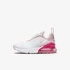 Nike Air Max 270 Little Kids' Shoe In White,pink Salt,pink Glaze