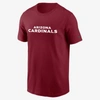 Nike Cardinal Arizona Cardinals Primetime Legend Wordmark Performance T-shirt In Red