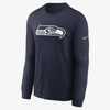 Nike Men's Primary Logo (nfl Seattle Seahawks) Menâs Long-sleeve T-shirt In Blue
