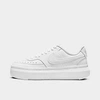 Nike Women's Court Vision Alta Casual Shoes In White/white/white