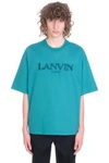 LANVIN T-SHIRT IN GREEN COTTON,RM-TS0009-J007-A21280