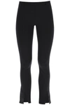 The Row Thilde Stretch-scuba Skinny Pants In Black