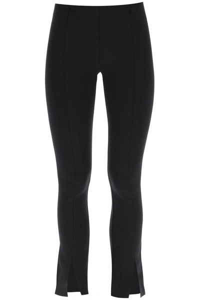 The Row Thilde Stretch-scuba Skinny Trousers In Black