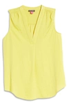 Vince Camuto Rumpled Satin Blouse In Citronelle