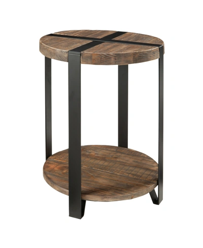 Alaterre Furniture Modesto 20"dia. Reclaimed Wood Round End Table
