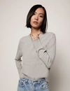 ANOTHER TOMORROW CLASSIC CASHMERE CREWNECK,A421KT013-WS-HGRL