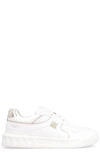 Valentino Garavani Low-top One Stud White Sneakers In White,gold