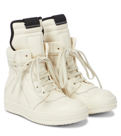 Rick Owensrick Owens Kids' Geobasket High-top Sneakers In White