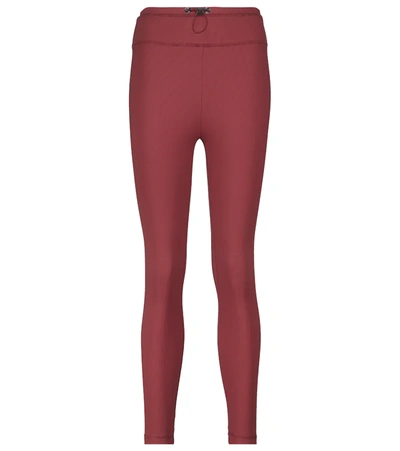 Adam Selman Sport High-rise Leggings In Garnet