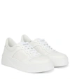 Gucci Gg-embossed Perforated-leather Trainers In G.whi/g.whi/g.wh/g.w