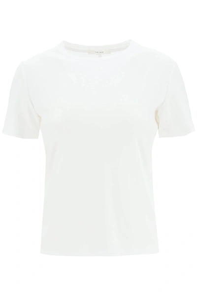 The Row Ankara Cotton And Cashmere T-shirt In White
