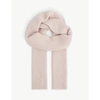 Johnstons Ribbed Cashmere Scarf In Blush