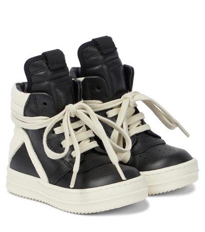 Rick Owens Baby Geo High-top Sneakers In Black/milk