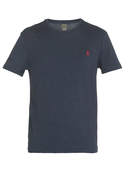 Ralph Lauren Embroidered Logo T-shirt In Blue